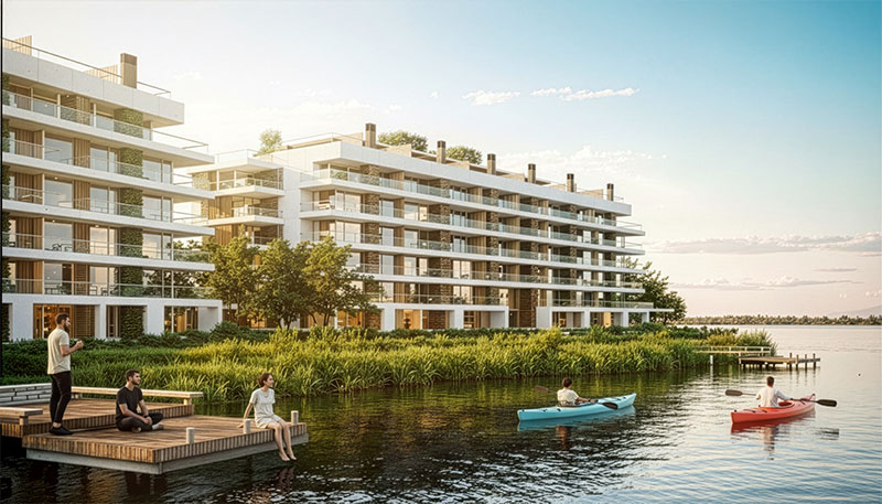 Muelle para actividades náuticas sin motor